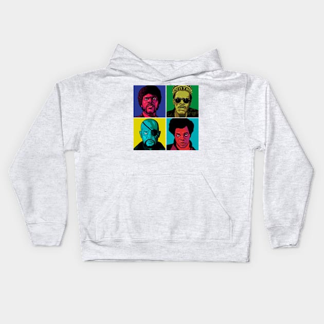 POP SAM JACKSON Kids Hoodie by Hislla